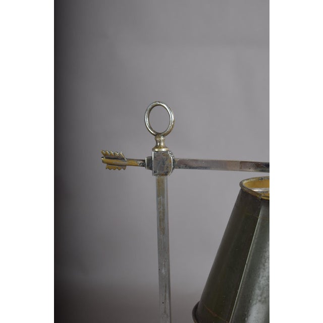 French Bouillotte Lamp in Silvered Metal, 1930s For Sale - Image 4 of 14