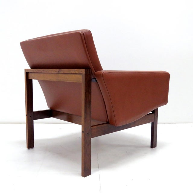 Wood Ole Gjerlov-Knudsen & Torben Lind ‘Moduline’ Leather Seating Set, 1962 For Sale - Image 7 of 10