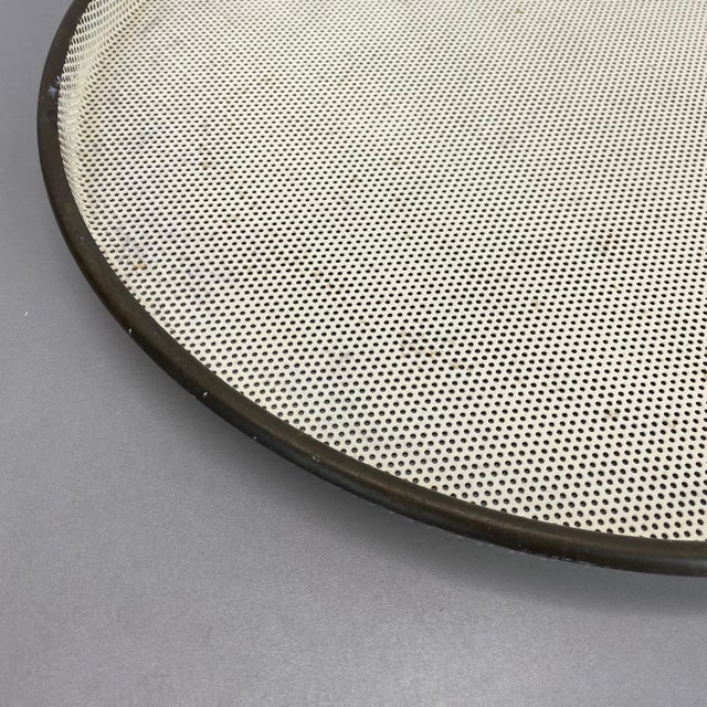 Large Vintage Metal Brass Tray in the style of Mathieu Matégot, 1950s For Sale - Image 10 of 18