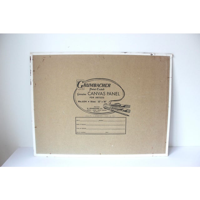 Brown Vintage Oil Painting, Colorful Still Life With Fruit and Jug Pitcher Grapes, Unsigned For Sale - Image 8 of 10