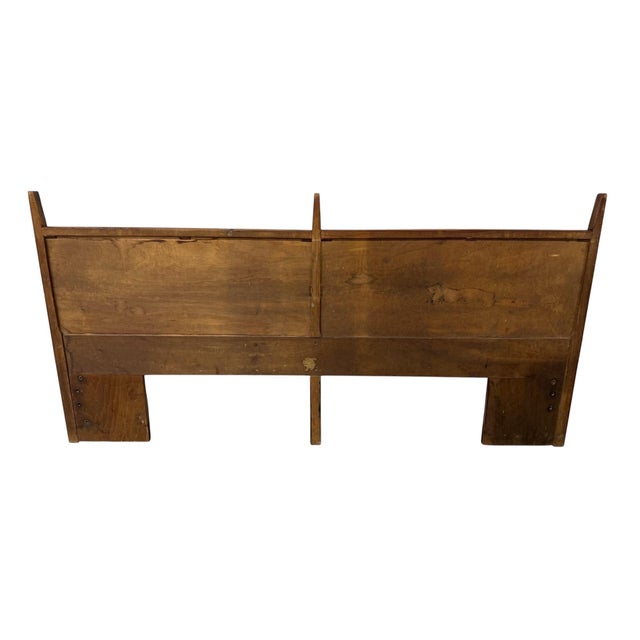 Wood Mid-Century Modern Lane Tuxedo King Size Walnut Headboard - Refinished! For Sale - Image 7 of 7