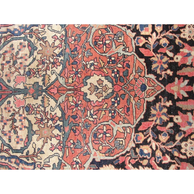 Antique Persian Feraghan Sarouk, 10'6" × 14'6" For Sale - Image 4 of 10
