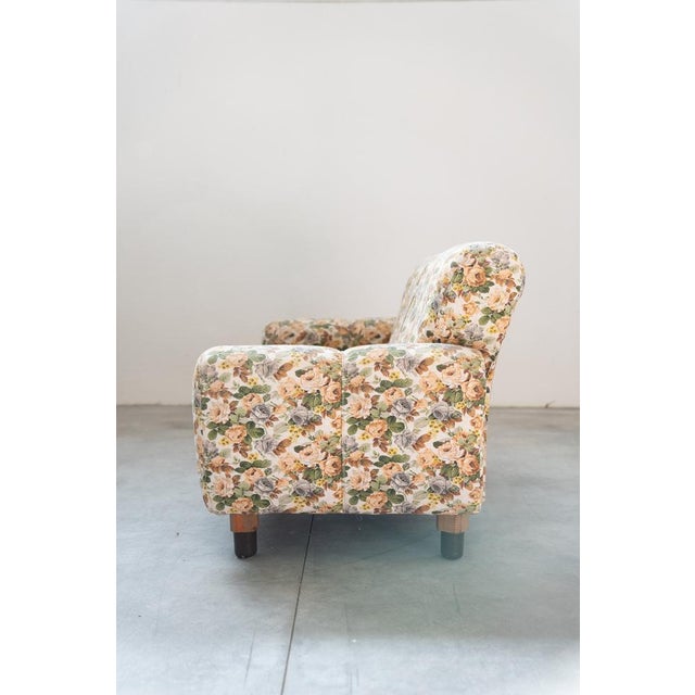 2-Seater Sofa in Floral Fabric, Wooden Structure, Plastic and Wooden Feet, 1970s For Sale - Image 13 of 18