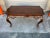Rococo Style Hekman Mahogany Writting Table Desk Inlays, well made, carved details, scalloped apron and is supported on...