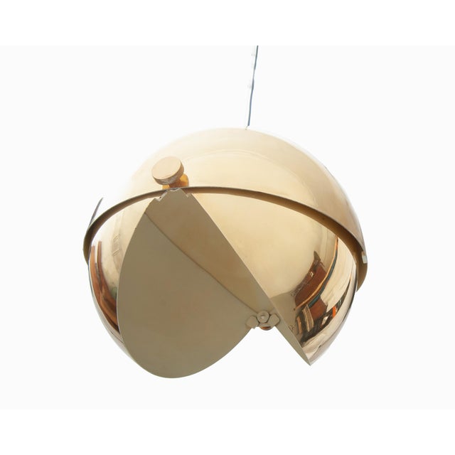 Mid-Century Modern Golden Brass Lamp from Vereinigte Werkstätten München, 1960s For Sale - Image 3 of 11