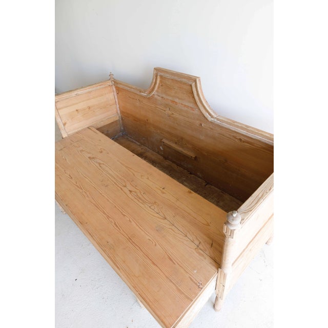 19th Century Swedish Pine Bench or Day Bed For Sale - Image 10 of 12