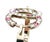 Contemporary Chanel Light Gold CC Pink Princess Crystal Bangle Bracelet For Sale - Image 3 of 4