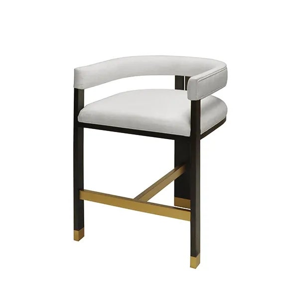 The Cruise Counter Stool Perfectly tailored in crisp white linen upholstery, the barrel back Cruise counter stool exudes...