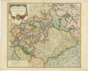 Antique Map of Upper Saxony in Middle Germany, 1756
