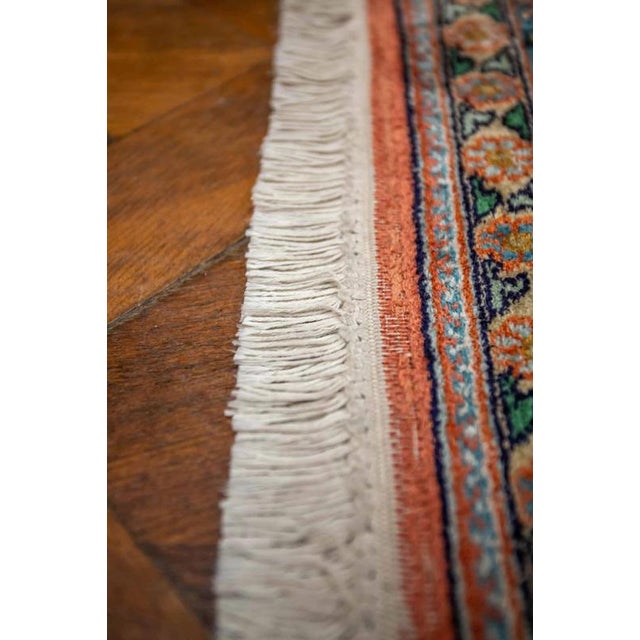 Large Vintage Kashmir Silk Rug For Sale - Image 3 of 12