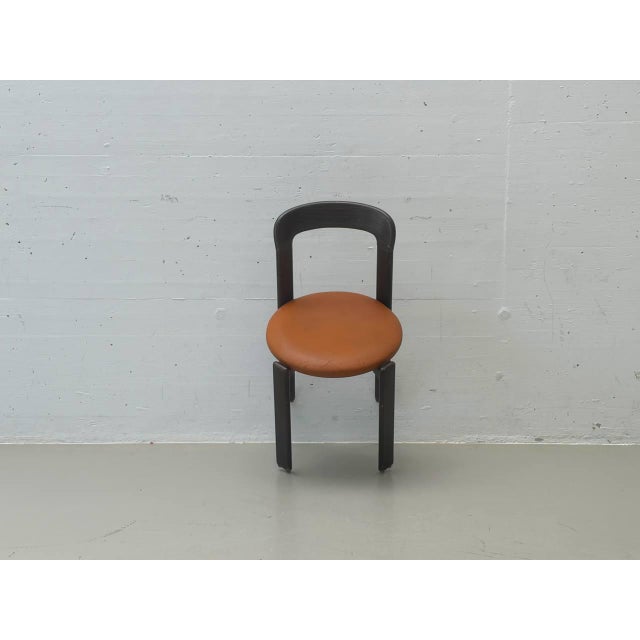Chairs in Dark Brown Stained Beechwood by Bruno Rey for Dietiker, 1971 For Sale - Image 11 of 17
