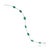 Metal Vivid 2.84ct Emerald Multi-Shape Station Chain Bracelet in 14k White Gold For Sale - Image 7 of 18