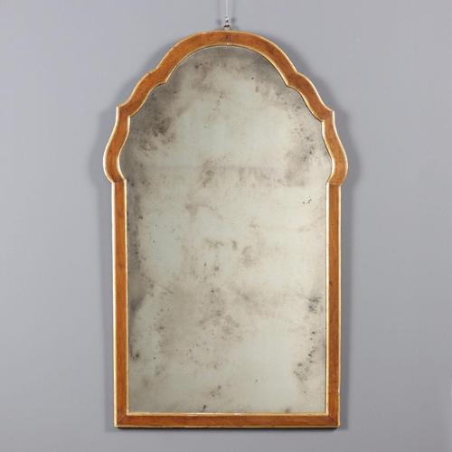 Mirror with Wavy Walnut Frame For Sale - Image 9 of 9