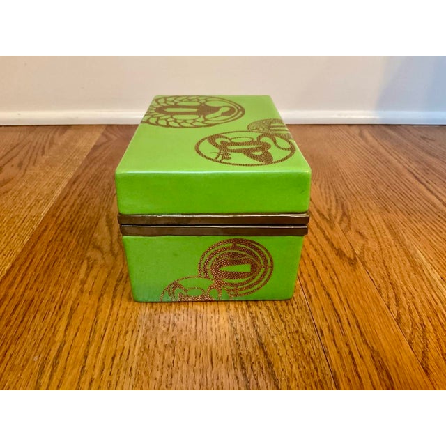 Vintage Fabienne Jouvin Lidded Porcelain Dresser Box For Sale - Image 4 of 11