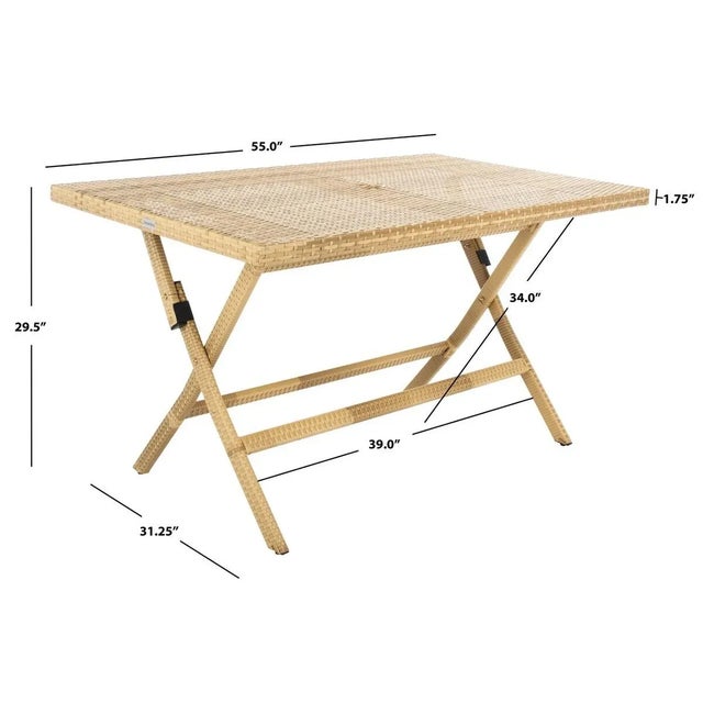 2020s Akita Folding Table - Natural/White For Sale - Image 5 of 11