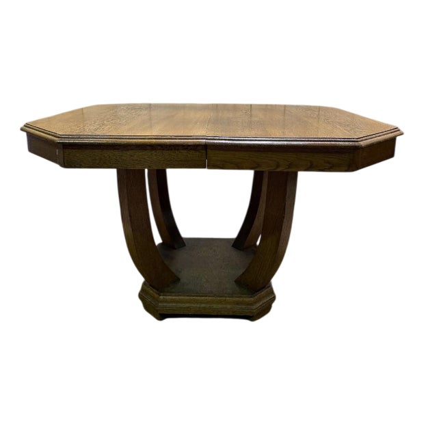Art Deco Dining Table in Oak For Sale