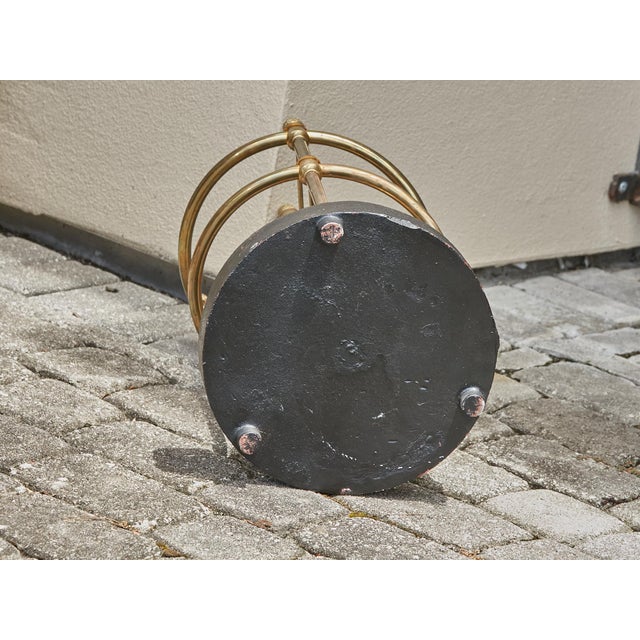 English Late Victorian Era Brass and Iron Umbrella Stand with Pinecones, 1900s For Sale - Image 9 of 9