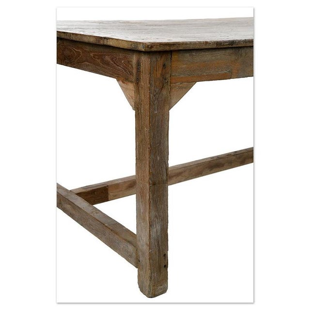 Large Farmhouse Table in Solid Wood For Sale - Image 3 of 6