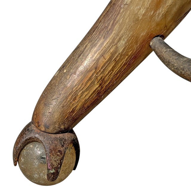 19th Century Longhorn Hearth Chair Attributed to Wenzel Friedrich For Sale - Image 10 of 12