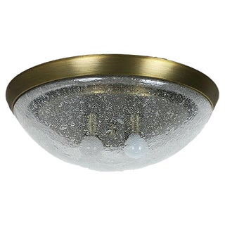 Vintage Ice Glass Ceiling Light from Hillebrand Lighting For Sale