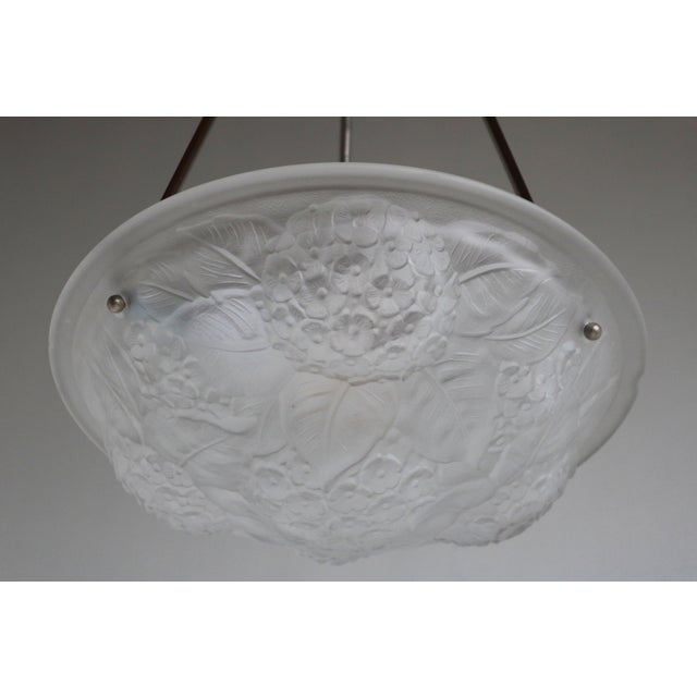 Vintage Art Deco French Pendant Light in Glass, 1920 For Sale - Image 14 of 14