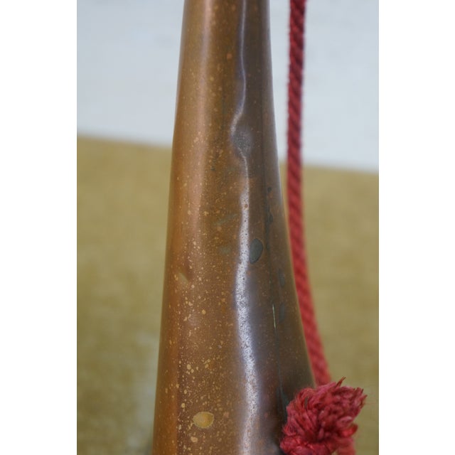 20thC English Brass & Copper Fox Hunting Coach Bugle Horn Trumpet 27" For Sale - Image 14 of 14