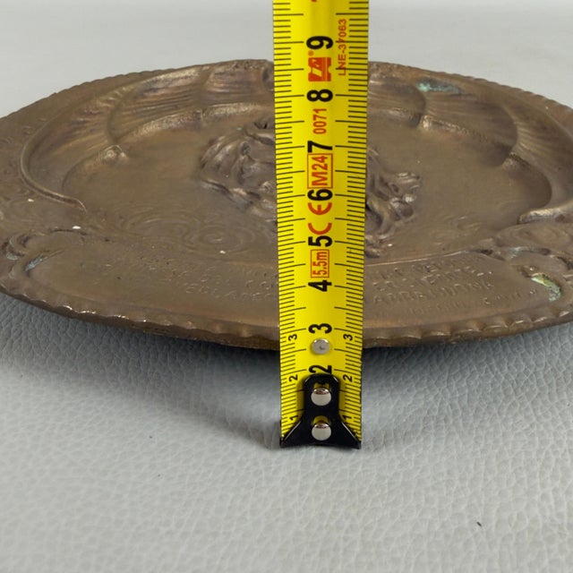 Antique Wall Plate Medallion in Bronze in the style of Canto V of Dante's Inferno, 1920s For Sale - Image 9 of 10