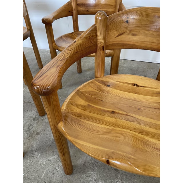 Wood Brutalist Pine Dining Chairs from Rainer Daumiller, Denmark, 1970s, Set of 6 For Sale - Image 7 of 12