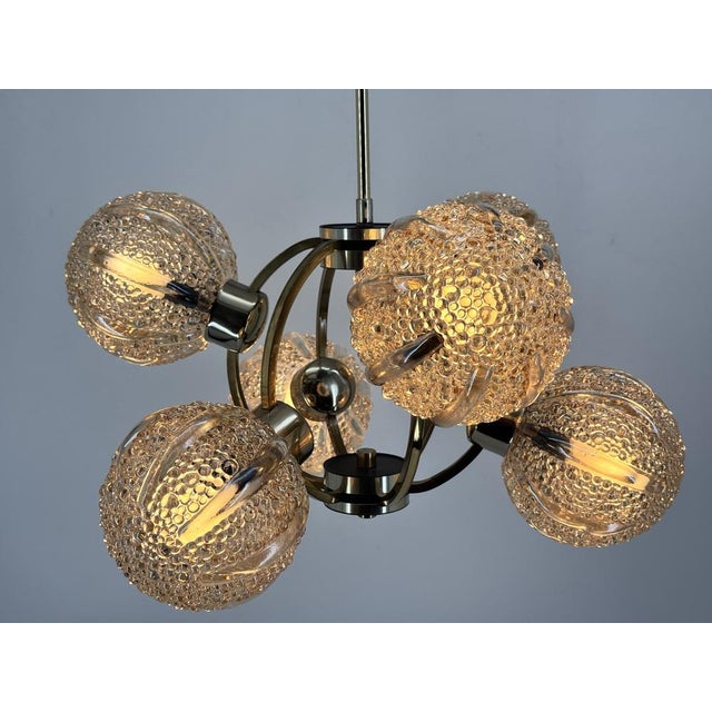 Space Age Brass Ceiling Lamp by Richard Essig, 1970s For Sale - Image 12 of 18