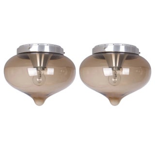 Wall or Ceiling Lights from Dijkstra Lampen, 1970s, Set of 2 For Sale