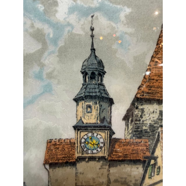 Late 20th Century Hand Colored Etching of Rothenberg, Germany For Sale - Image 12 of 12