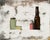 Structure 2 by Matthew Saba | Oil on panel Still life of bottles and jars on a textured background For Sale