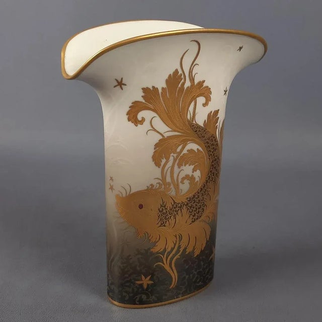 Arte Morbelli Porcelain Vase - Goldfish Series This exceptional porcelain vase is a rare piece of great artistic value,...