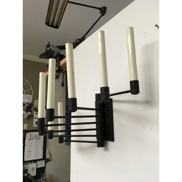 1950s Rare Lightolier Eight-Arm Mid-Century Modern Wall Sconce, Model Ca-5417, Attributed to Gerald Thurston For Sale - Image 5 of 9