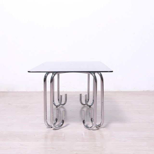 Vintage Coffee Table with Smoked Glass Top, 1970s For Sale - Image 3 of 17