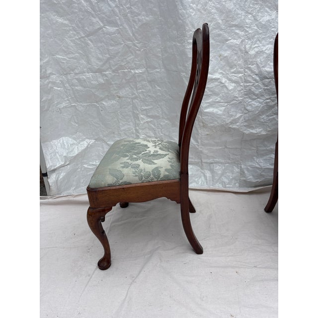 18th Century Set of Six Queen Anne Walnut Dinning Chairs For Sale - Image 10 of 13
