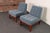Early pair of model 5000 "Sophia" slipper chairs by Edward J. Wormley for Dunbar (ca. 1955, Indiana, USA). Redone in a...