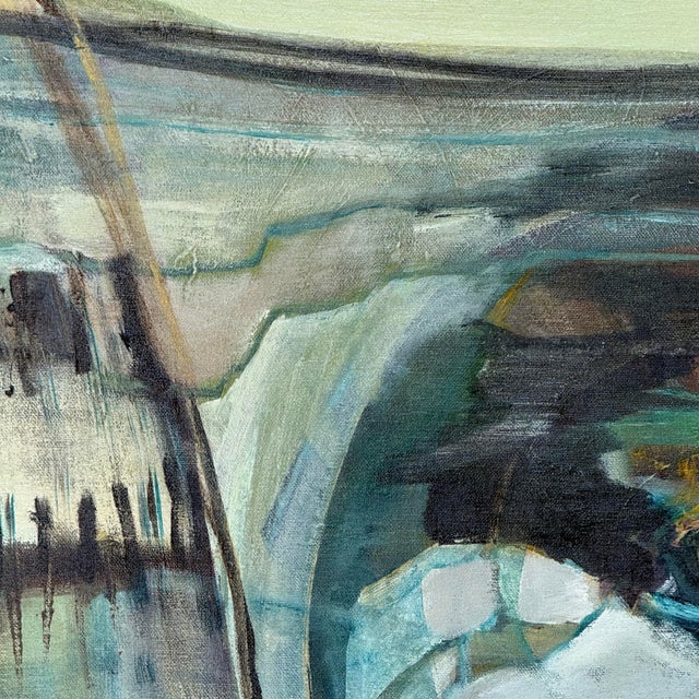 Contemporary Lorraine Donaghy Owen Original Abstract Painting "Ocean Echo" 2007 For Sale - Image 3 of 12