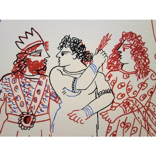 Alekos FASSIANOS (1935-2022) King and Greek Couple Original color lithograph Signed in pencil Limited edition of 99 copies...