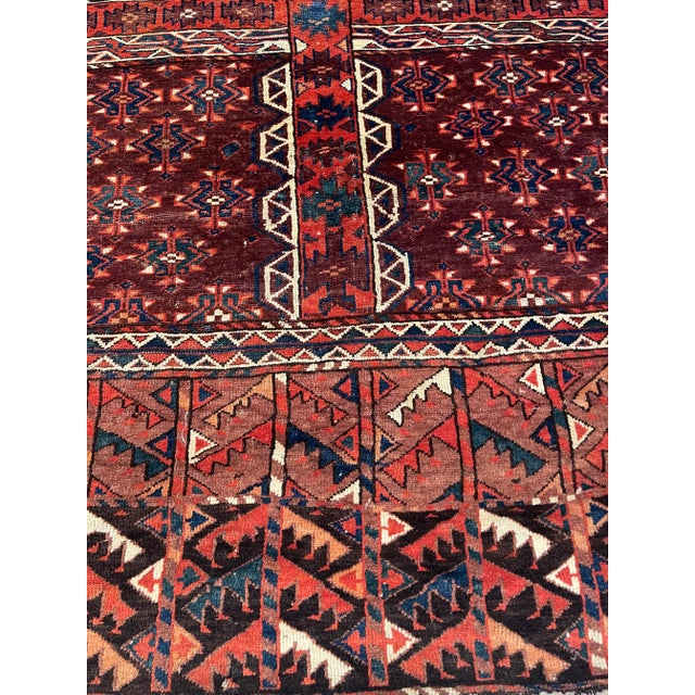 Tribal 1900s Vintage Turkmen Tribal Prayer Rug 5'3'' X 3'11'' For Sale - Image 3 of 9