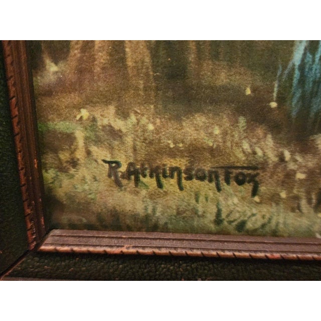 American R. Atkinson Fox Print the Path to the Lake Original Frame 1920s Landscape Art Reproduction For Sale - Image 3 of 4