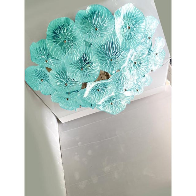 Contemporary Italian Flush Mount in Murano Glass by Simoeng For Sale - Image 3 of 7