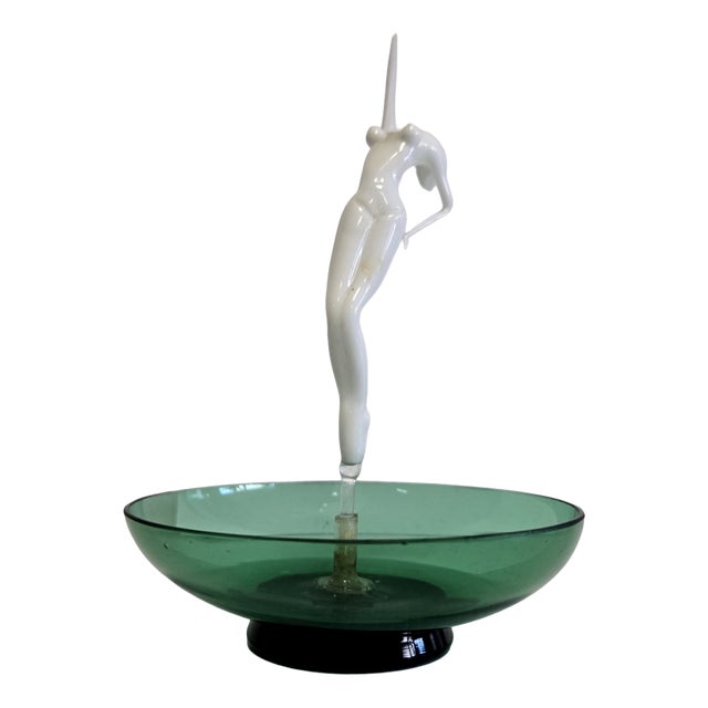 Art Nouveau Murano Glass Ring Holder, 1930s For Sale