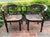 ThatKateGirl is please to offer this charming pair of Colonial Style carved oak corner chairs with rush seats. These...