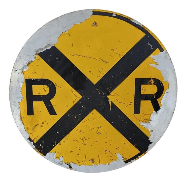 Vintage Railroad Metal Sign For Sale In Philadelphia - Image 6 of 6
