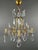 20th Century Brass and Crystal Chandelier For Sale - Image 6 of 8