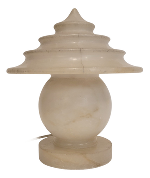 20th Century Art Nouveau Table Lamp in Alabaster, France, 1940s