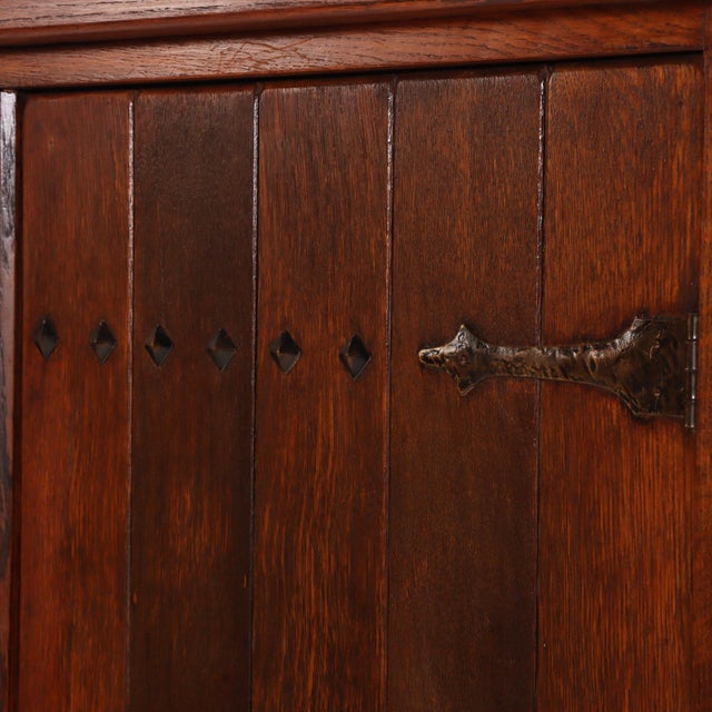 French Brutalist Oak Cabinet, C. 1960 For Sale In Philadelphia - Image 6 of 9