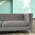 Plastic Modern Grey Tufted Sofa With Acrylic Legs – For Sale - Image 7 of 10