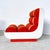 Wood Set of Mid-Century Modern Italian Red Lounge Chairs, 1960s For Sale - Image 7 of 10